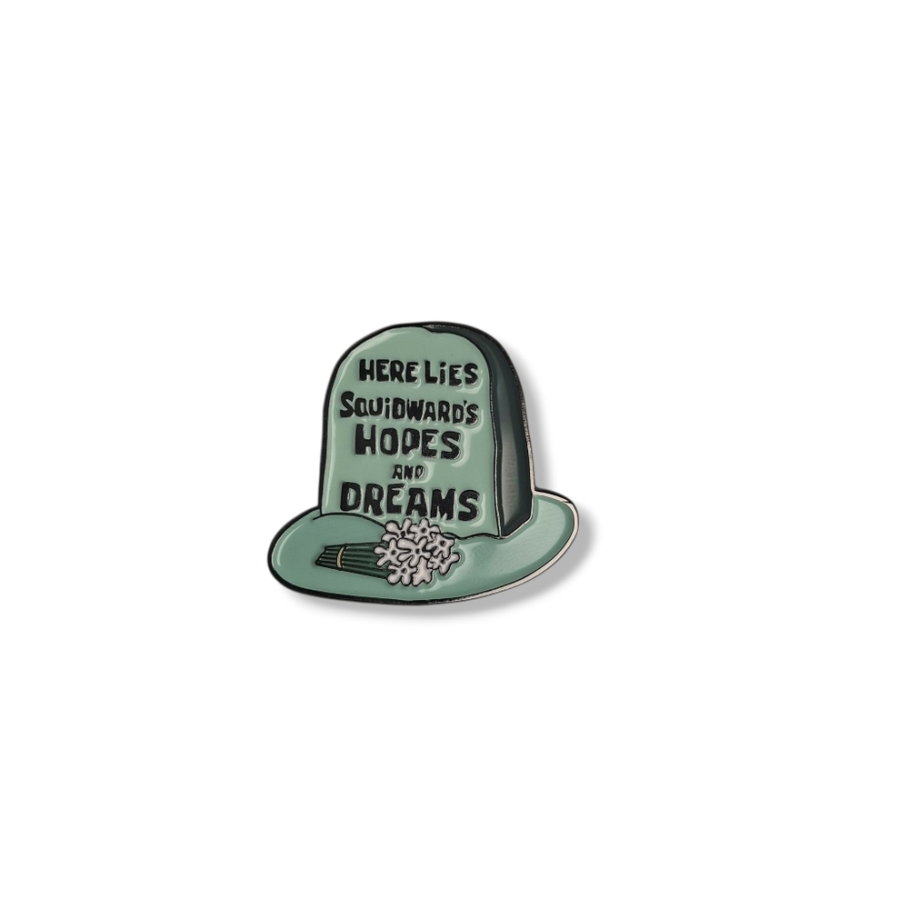 SpongeBob SquarePants "Here Lies Squidward's Hopes And Dreams" Tombstone Pin
